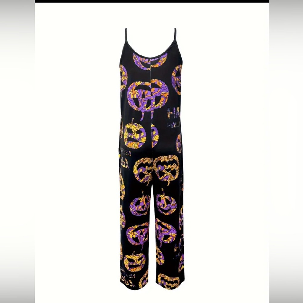 Halloween Print Jumpsuit - Picture 2 of 3